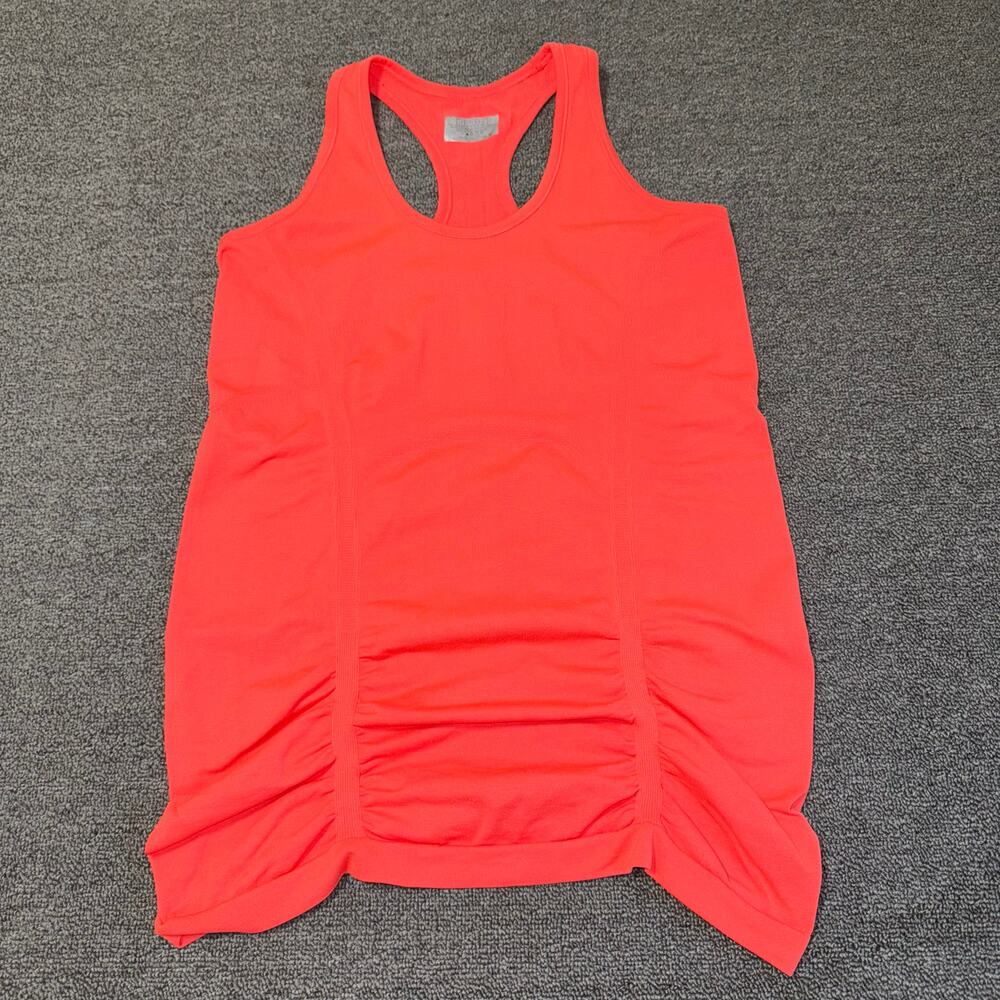 ATHLETA Neon Orange Fastest Track Racer Back Tank Top Women's Size Medium Active